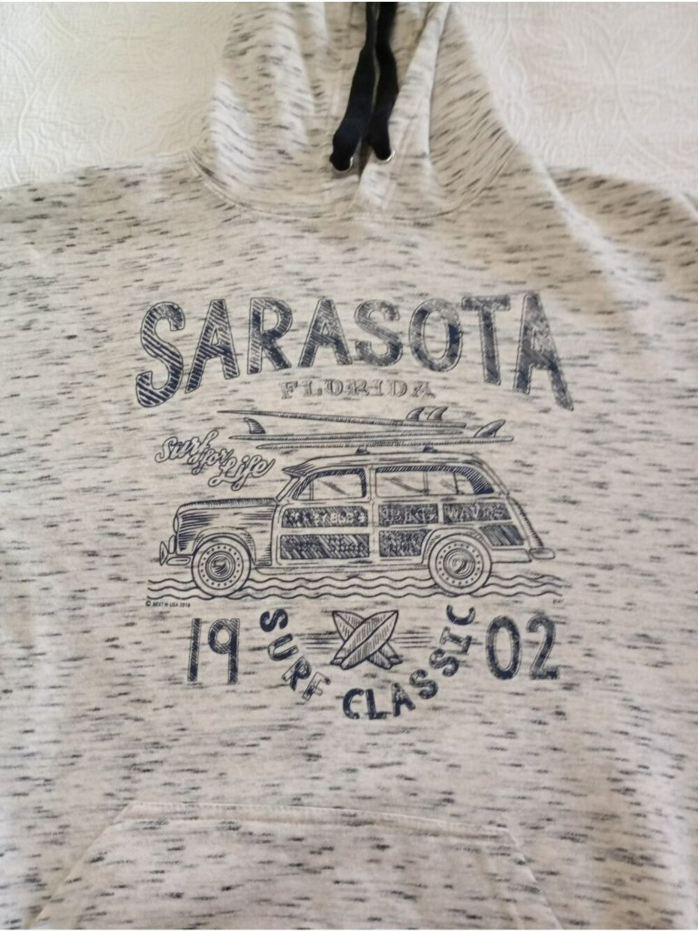 Vintage-Style Pacific & CoSarasota Florida Hoodie Surf Life Graphic Size L - Picture 7 of 11